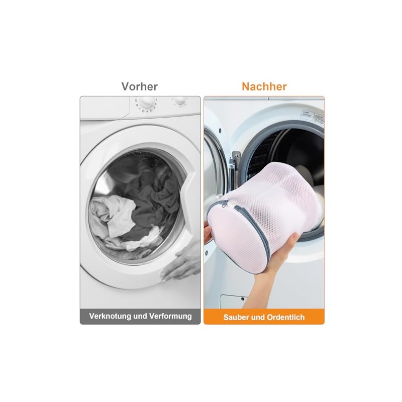 Dntorx 3-Pack Bra Laundry Bags with Hidden Zip - 18
