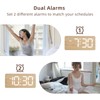 uscce Wooden Digital Alarm Clocks for Bedrooms: Dimmable Dual Alarm