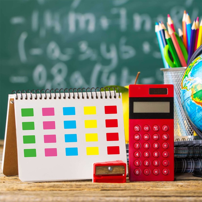 PARLAIM Rectangle Color Coding Labels, 3/4"x1/2" Rectangular, 7 Multi Bright