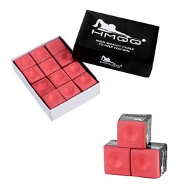 HMQQ Billiards Chalk (Dark red Set of 12)