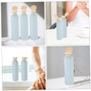 VICASKY 4pcs Refillable Travel Shampoo Bottles Conditioner Bottles Portable Pump