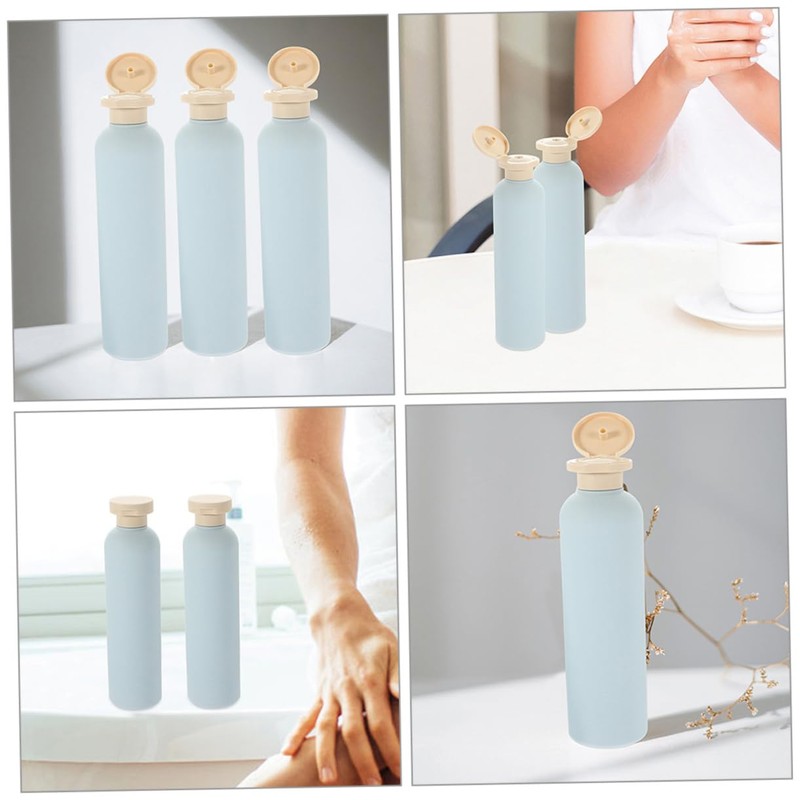 VICASKY 4pcs Refillable Travel Shampoo Bottles Conditioner Bottles Portable Pump
