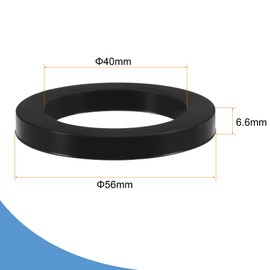 sourcing map Nitrile Rubber Flat Washer 1-1/2 Inch DN40 Gasket for Wrench Type Quick Connector, Black