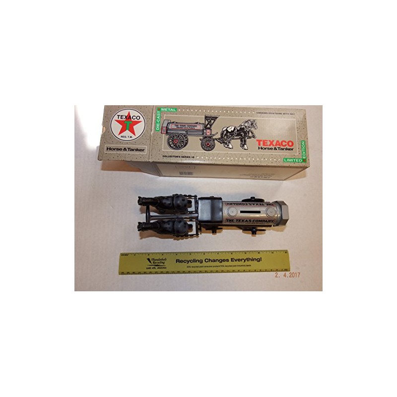Texaco ERTL Die Cast Horse & Tanker Locking Coin Bank