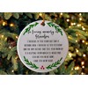 in Loving Memory of Grandpa Ornament, Double-Sided Printed 3" Ceramics