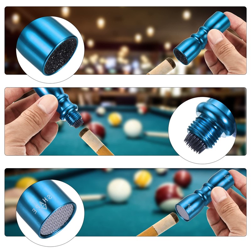 PATIKIL 3-in-1 Snooker Pool Cue Tip Tool, Billiard Cue Stick