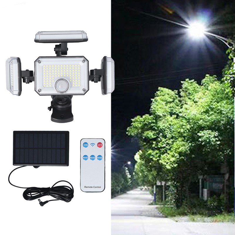 4 Head Solar Sensor Light 7700K 8W IP65 3 Gear