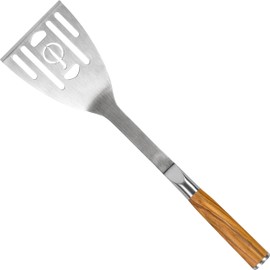 Forged BBQ Spatula, Spatula, for Turning and Serving, Olive Wood Handle