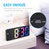 Criacr Digital Alarm Clock, LED Digital Alarm Clock with Colourful