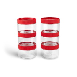 TOX Round Tin 250 ml with Sturdy Screw Cap, Made of Plastic (PET), Versatile in Workshop, Office and Hobby, Pack of 6, 094900905