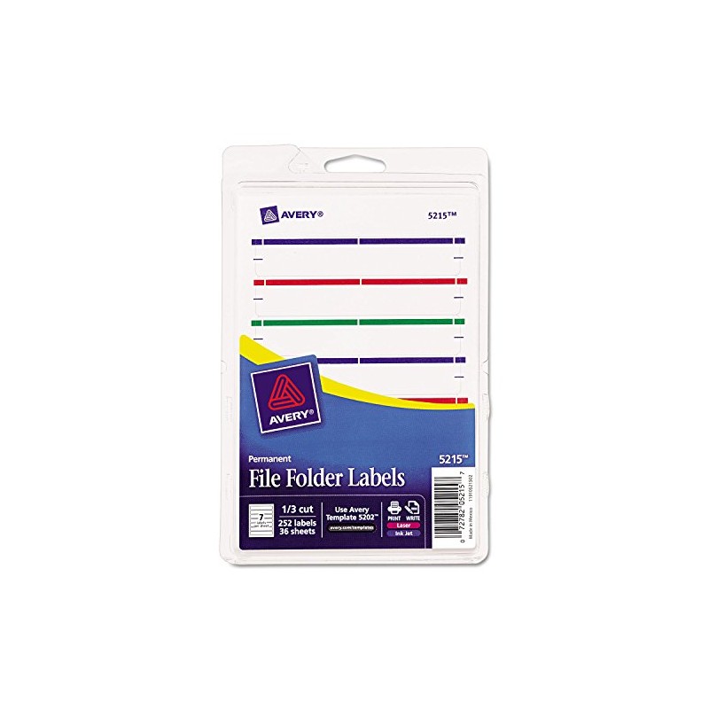 Avery Print or Write File Folder Labels, 11/16 x 3