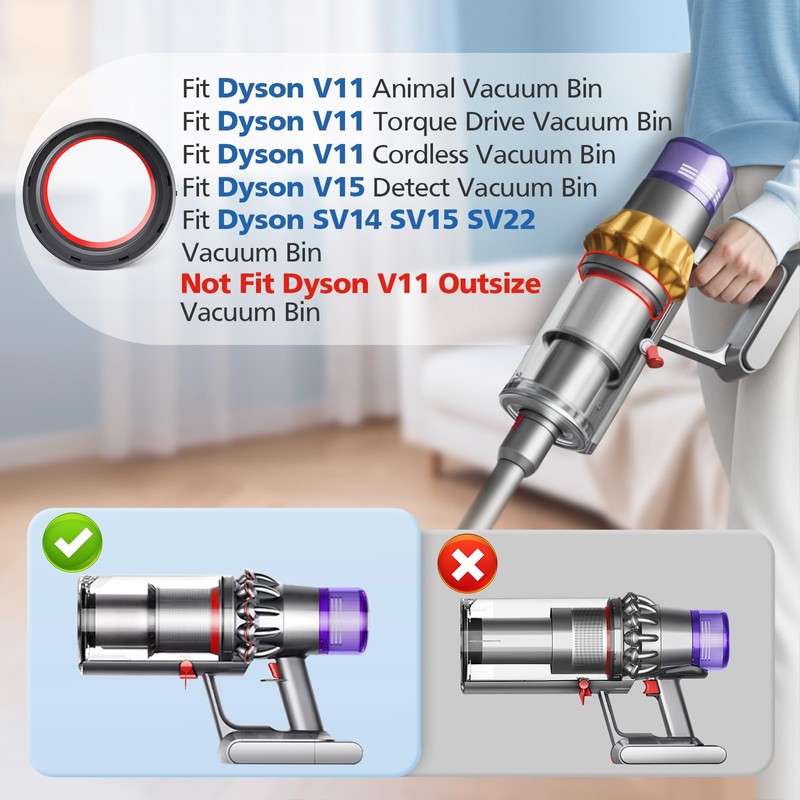 V11 V15 Dust Bin Top Fixed Sealing Ring for Dyson