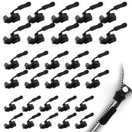 30 Piece Zip Repair Set, Zip Replacement Zipper, 3 Sizes Replacement Zipper for Zips, Zip Puller, Backpacks, Zip Fix Kit, Universal for All Types