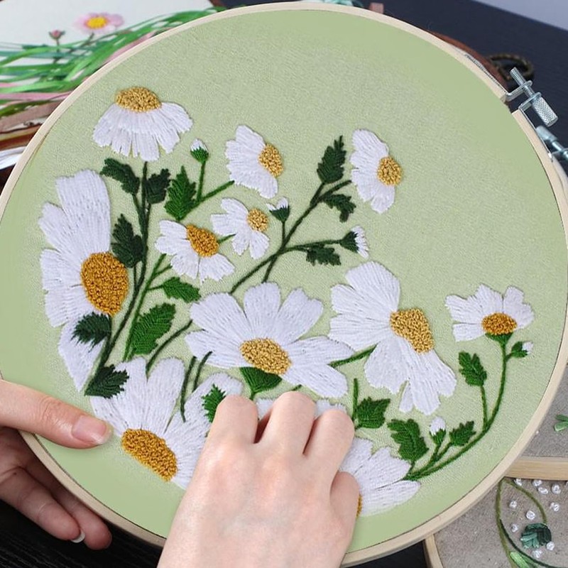 WUSJCOF 3 Sizes Round Embroidery Hoop Set, Cross Stitch Ring,