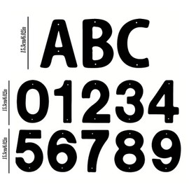 roslyong 6 Inch House Number, Address Number for Outdoor Signs, Vintage Cast Iron Metal Solid Number Door Mailbox Decor with Screws, Black Home Number 8