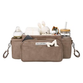 Petunia Pickle Bottom Wander Stroller Caddy Deluxe, Perfect for Organization, Multiple Carry Positions, Fits Most Strollers, Mink