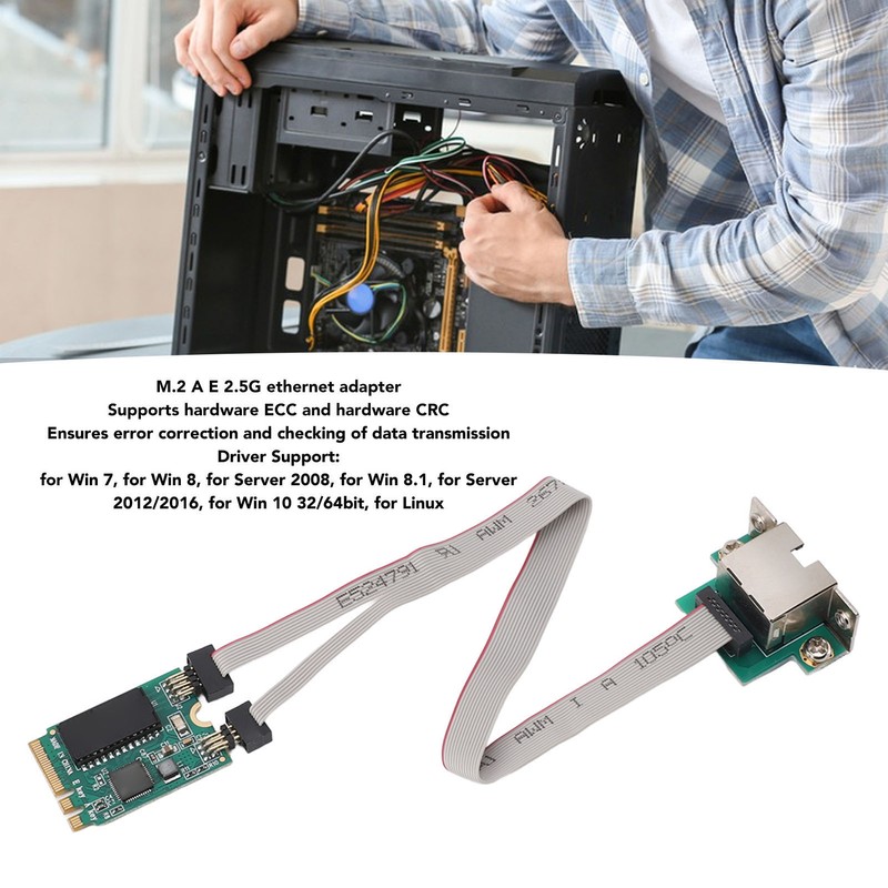 RTL8111F M.2 2.5G Ethernet Network Card 2.5G/1G/100M Multi Gigabit M.2