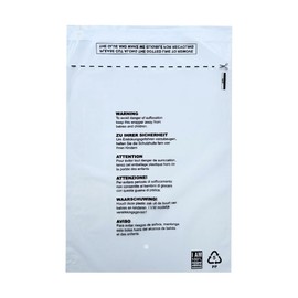 10" x 14" (254mm x 355mm) - 100 Pack - Clear Garment Poly Bags - Self-Sealing, Dust-Free Clothes Protection, Transparent, FBA Approved Suffocation Warning - for Travel, Storage & Retail - Clear Bags