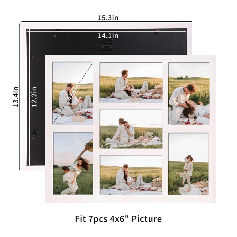 YESKAY 4x6 Picture Frame Collage for Wall Decor, Multiple Photo