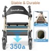 Soundfuse Rollator Walkers for Seniors with Seat, Foldable Lightweight Rolling