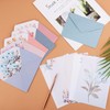 Pack of 24 Flower Writing Papers, with 12 Flower Paper