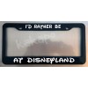 Unbranded I'd Rather Be At Disneyland Mickey Glossy Black Plate