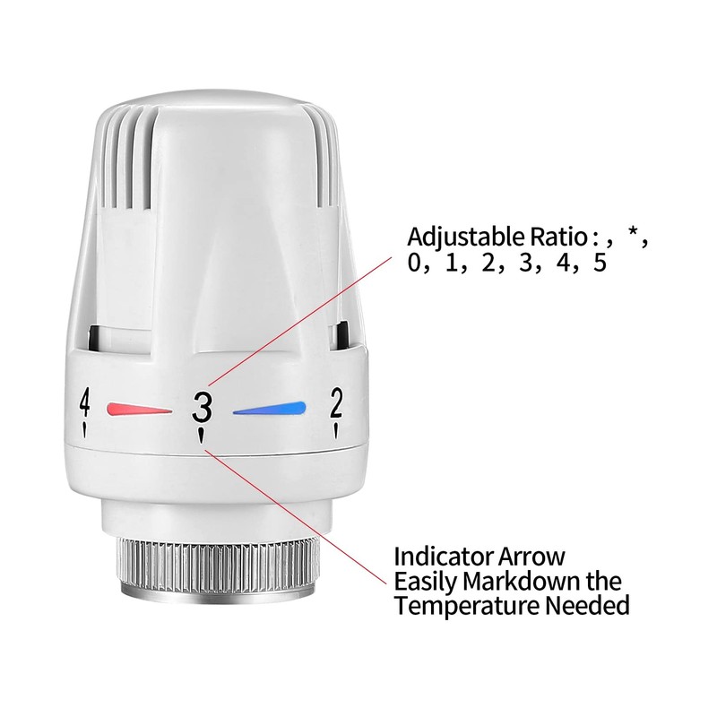 Thermostatic Radiator Valve,Temperature Control Valves Thermostatic Valve Head Replacement TRV