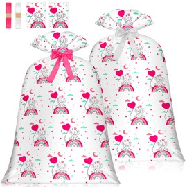 Jumbo Gift Bag for Baby Shower Bag Extra Large Baby Gift Bags for Giant Gift,Pink Elephant Rainbow Big XLGift Bag Huge Oversized Gift Bag for Present,Baby Gift Wrap Wrapping Bag Plastic Gift Bag Bike