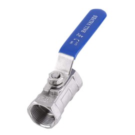 Stainless Steel Ball Valve SS 304 BSP Female Thread Pipe Ball Valve with Lever Handle Manual On/Off Control Full Flow Reduced Port (3/4 Inch)