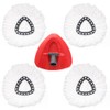 4PCS Spin Mop Head Refills + 1 Mop Holder for