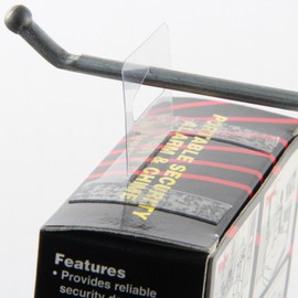 500 Clear Self Adhesive Box Top Slot Hang Tab 12Oz Heavy Duty Limit Retail Hangers - Fold Down for Shipping and Fold Up for Hanging