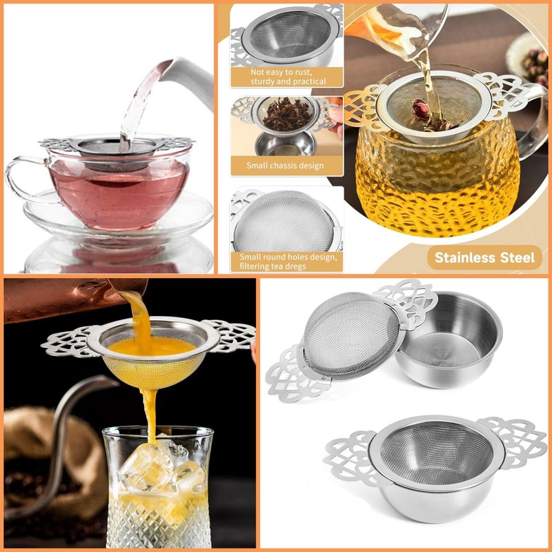 Taicols Empress Tea Strainer, 3 Sets Tea Infusers for Loose