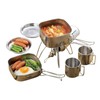 Kakusee Sola PP-04 Square Camping Pot, Set of 6