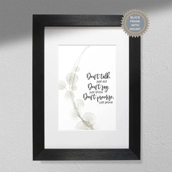 Hygge Creations Don't Say, Talk, Promise Quote Motivational A4 Print