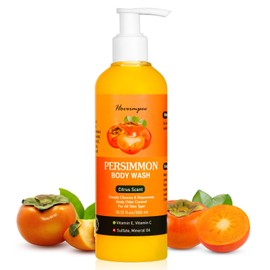 Persimmon Soap Body Odor Eliminator for Women Men, Nonenal Soap Purify Strong Smell with Persimmon Tannin Extract Body Wash for Old People Smell, Citrus Scent 10.12 fl.oz/300ml