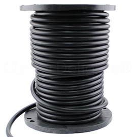 CleverDelights Solid Rubber Cord - 3/4" Diameter - 25 Feet - Buna 70 Durometer - Black - 0.75" Round