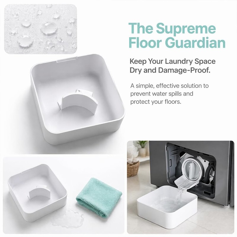 ZFFAFUR Washing Machine Drain Pan, Washer Drip Tray with Raised-Edge