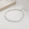 PHNIBBIRD 925 Sterling Silber Arrmband Doppelte Kette Glitzernd Armband mit