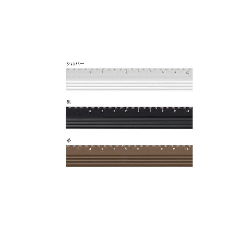 Midori (42256006) - Regla de aluminio (15 cm), color negro