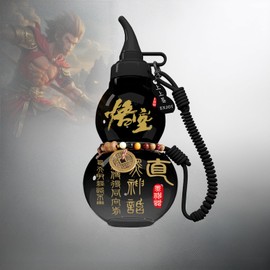 MeetChanning Gourd Water Bottle, 28oz/800ml Large Capacity Gourd Shaped Water Bottle,Come with Decor Accessories Portable for Travel & Gym,Outdoor Activities and Daily Use (Black)