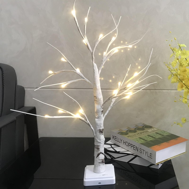 pete mici Tree Lamp, 2FT 24LT LAMP, Birch Tree-Warm White,