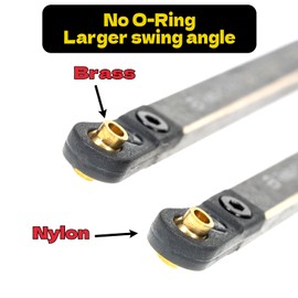 RampCrab High Clearance 4 Links Set for AX24, Brass Links Set, Upgrade Parts for AX24 XC-1, Axial 1/24 RC Crawler Car Upgrade Accessories, 8Pcs, Black Coating