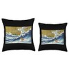 Retro Vintage Surfing a Wave Pet Crested Gecko Lover Throw