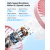 Handheld Fan, Foldable Portable Fan with LED Display, 3000mAh Battery
