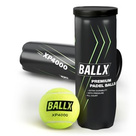BallX Padel Ball XP4000 with Inner Print, Pack of 3 Paddle Ball with Felt Made of Quality Wool, Padel Tennis Ball, Padel Tennis Balls, Extra Durable, All-Round Padel Ball for All Surfaces