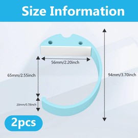 WYAN 2 Pcs C Shape Purse Hook for Table, Handbag Schoolbag Bag Hooks, Table Portable Practical Hook C Shape for Desktop Hanging of Wallets,Keys,Umbrellas and Headphones(White+Blue)