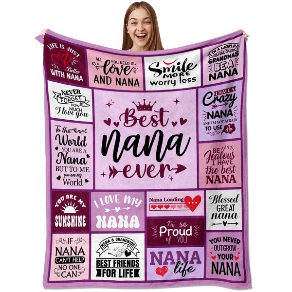 Kieetlan Grandma Gifts Blanket - Birthday Gifts for Nana, Best
