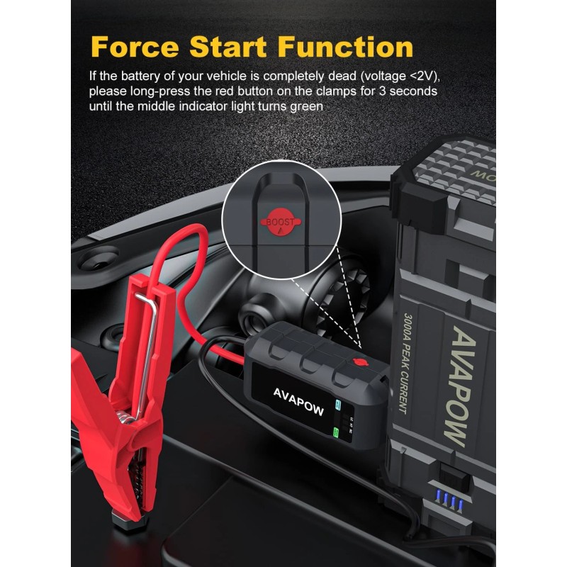 Shenzhen Crosstech Co., Ltd Portable Car Battery Jump Starter, 3000A