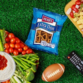 Herr's Extra Thin Pretzels, 1 Ounce (Pack of 36 Bags) – Light and Crispy Pretzels Baked for Maximum Crunch – Perfect for Snacking and Pairing with Dips