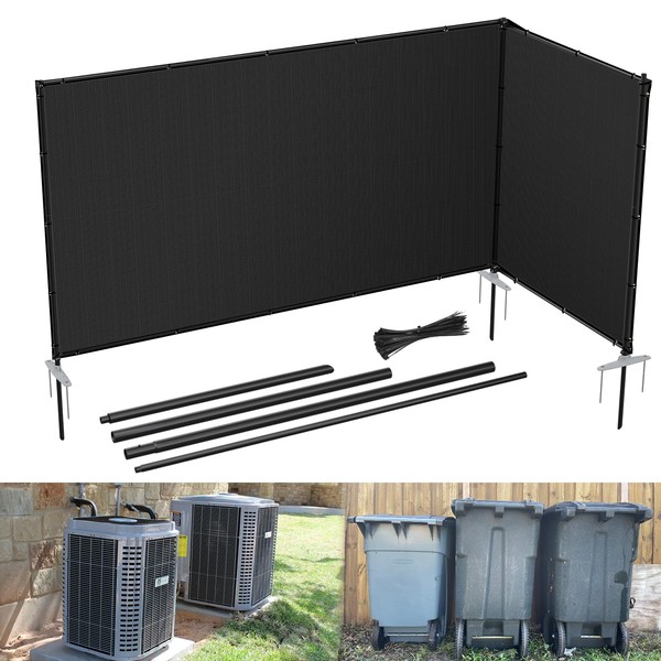 E&K 5'x12' Outdoor Privacy Screen Fence Freestanding Backyard Patio Privacy